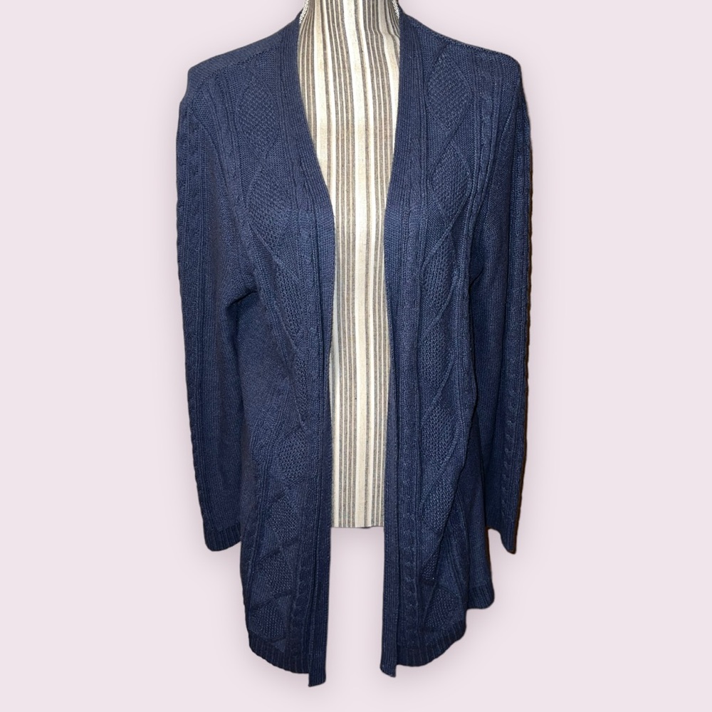 Blue Karen Scott Sweater Cardigan